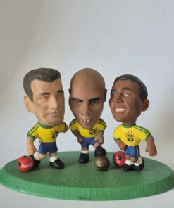 Bonecos Miniatura Copa Mundo 1998 - Dunga, Ronaldo e Romário